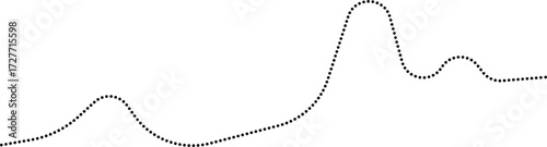 Rounded dotted line chart with a simple jagged line design, showing irregular, fluctuating data points in a clear, sharp pattern.