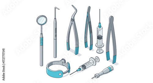 Dental Instruments: A Collection of Tools for Oral Care and Treatment.