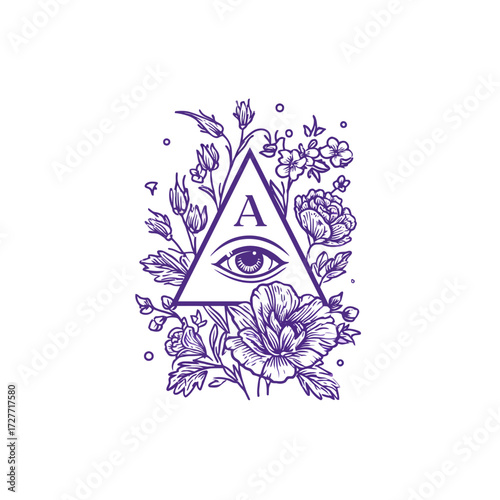 Floral All-Seeing Eye