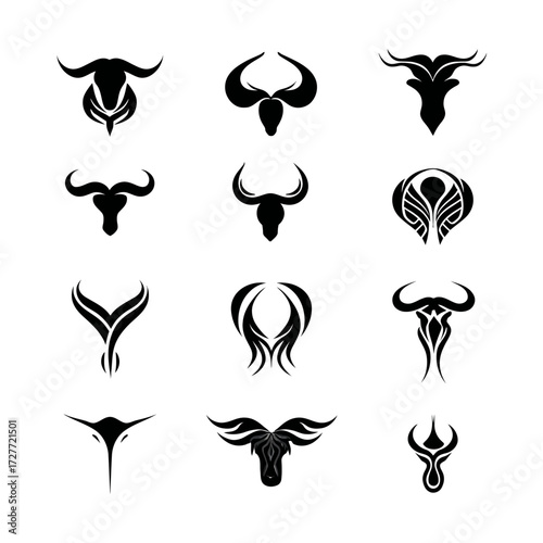 Stylized Bulls Heads