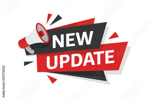 Modern minimalist new update announcement banner vector illustration for eps files vector