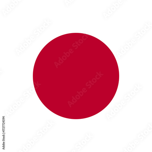 Japan flag round circle shape transparent PNG