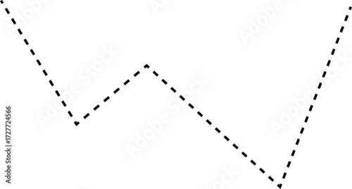 Dashed line with a basic visual representation indicating minor shifts in business and economic performance.