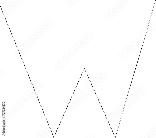 Dashed infographic line with double bottom formation representing repeated low points in financial chart trends.