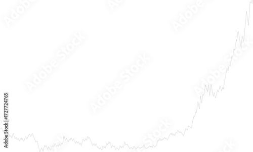 Dashed infographic line following a curved trend that reflects flow in economic data or market dynamics.