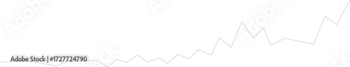 Dashed data line in a zigzag visual showing fluctuating performance trends across financial records.