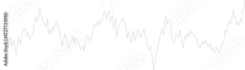 Dashed trend line graphic showing lateral or side movement in financial statistics.