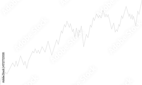 Dashed line graphic with an upward arrow indicating a rising financial trend direction.
