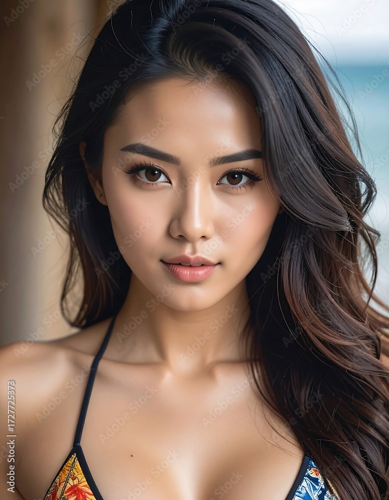 Naklejka premium Close-up portrait of a woman (3)