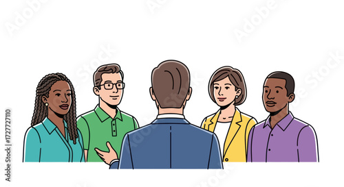 Diverse Group of People in a Business Meeting.