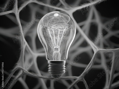Glowing lightbulb with intr...
