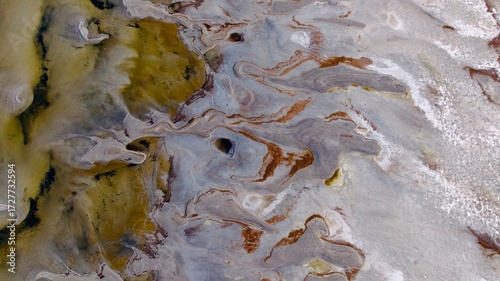 Aerial Drone View of the Great Salt Lake in Utah