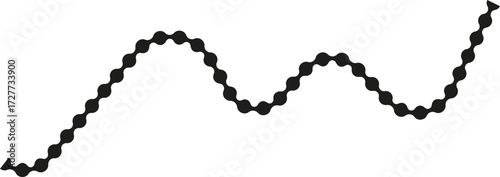 Dotted path with sharp and pointed edges forming an uneven and broken contour.