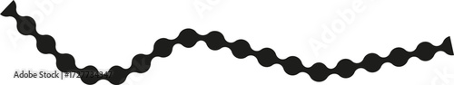 Dotted line forming continuous undulating wave-like patterns.