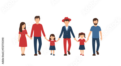 A collection of illustrated ice hockey players in various dynamic action poses and colorful uniforms.