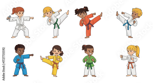 Diverse group of people engaged in dynamic dance movements showcasing various poses and expressions.