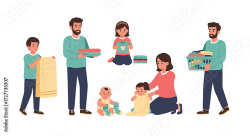 Cartoon People Enjoying Drinks and Relaxing on Sofas.