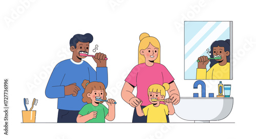 Diverse Cartoon Students or Teachers with Books Learning and Discussing.