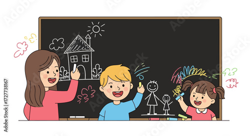 Diverse group of people expressing joy and laughter in cartoon style.