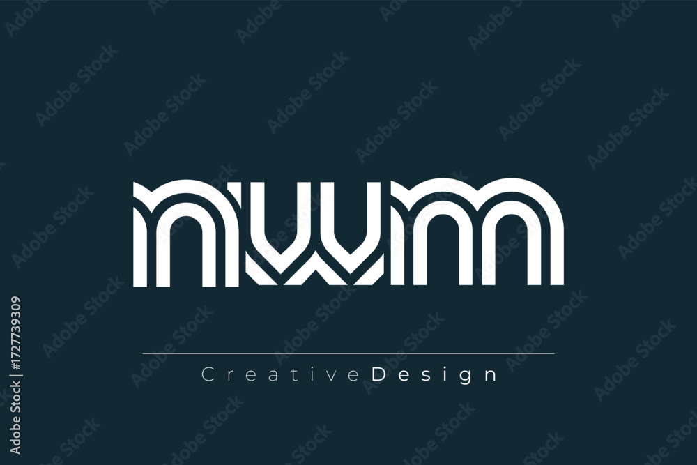 Obraz premium NWM Creative Unique Modern Letter Logo Design. Elegant Monogram Logo Design with Decorative Elements and Typography