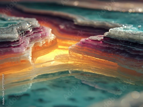 Abstract layers of vibrant ...