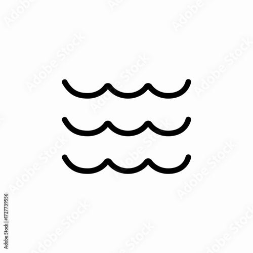 sea waves icon sign vector