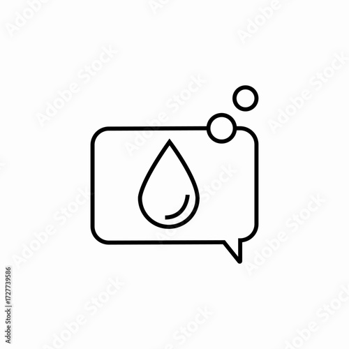 speech bubble water talk icon sign vector