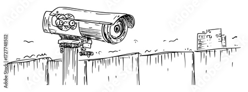 observation binocular viewer on platform