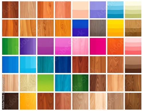 Colorful Wood Finish Palette Showcase
