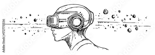 person wearing virtual reality headset