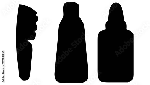 A couple's love is a silhouette of a bottle of wine, a vector illustration of their black shadow