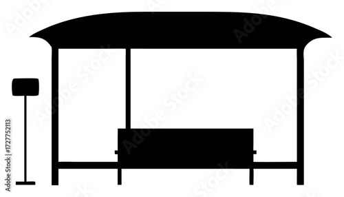 Black and white office chair vector illustration