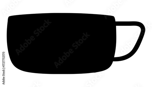 black coffee cup isolated on white background
