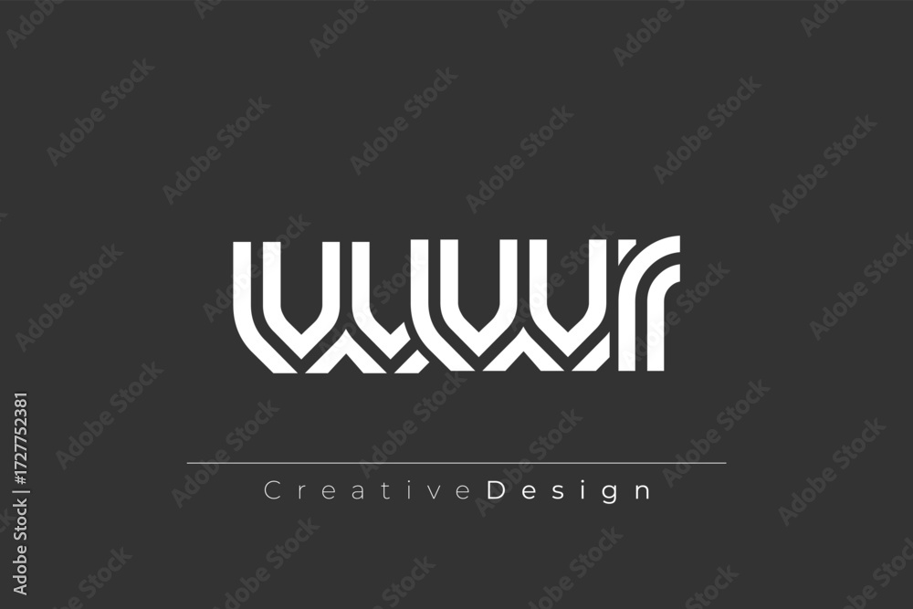 Naklejka premium WWR Creative Unique Modern Letter Logo Design. Elegant Monogram Logo Design with Decorative Elements and Typography