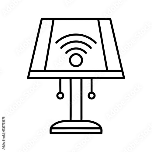 Modern Wi-Fi lamp with a sleek design and pull-chain switches  