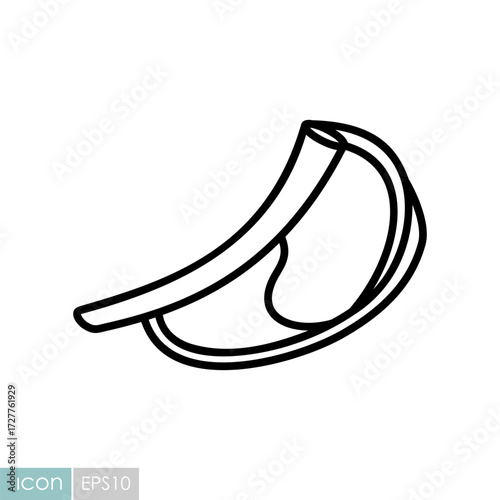 Rib Steak Vector Outline Icon Design