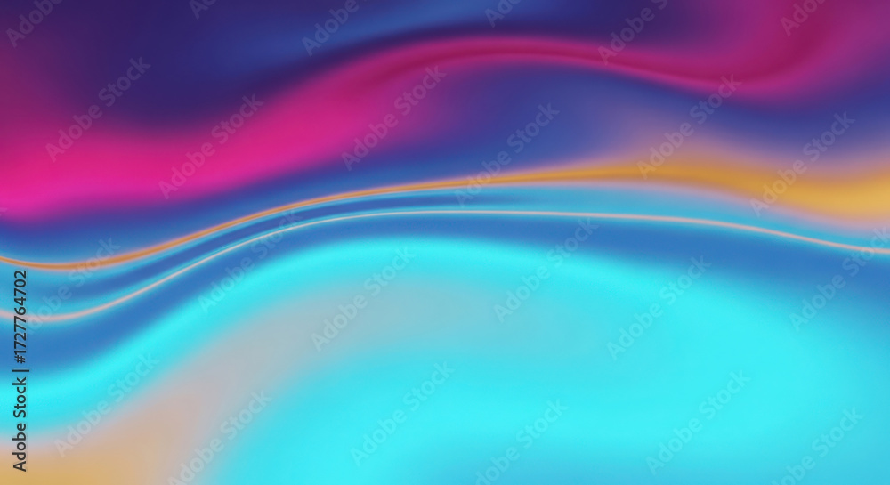 Fototapeta premium Vibrant abstract swirls of neon pink blue and yellow colors