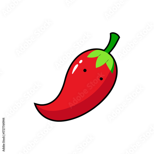 cartoon red aleppo pepper flake mild  mildly vector