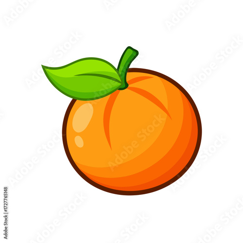 cartoon orange satsuma mandarin peel  peely vector