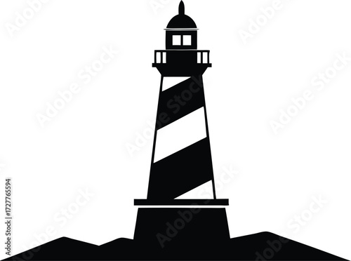 lighthouse design, navigation symbol
