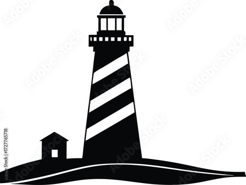lighthouse illustration, beacon icon
