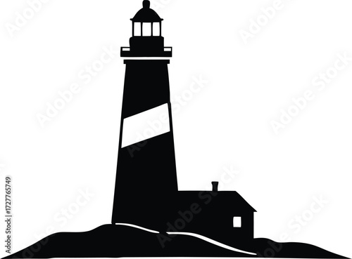 lighthouse illustration, beacon icon
