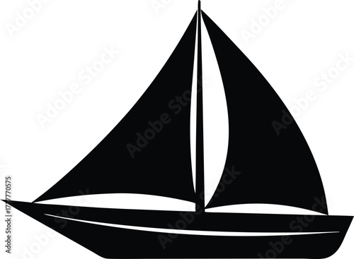 sailboat illustration, yacht icon
