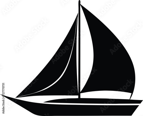 sailboat illustration, yacht icon
