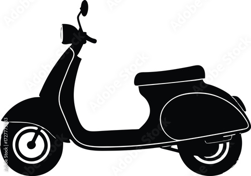 scooter illustration, motor icon
