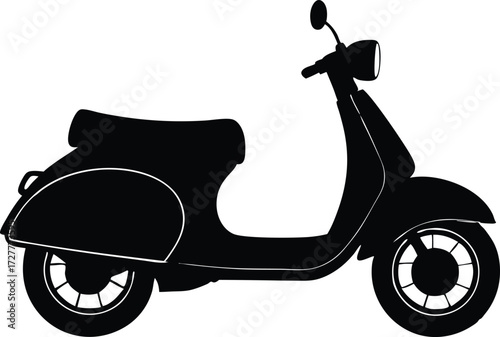 scooter illustration, motor icon
