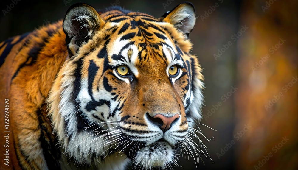 Naklejka premium Close-up portrait of a tiger (1)