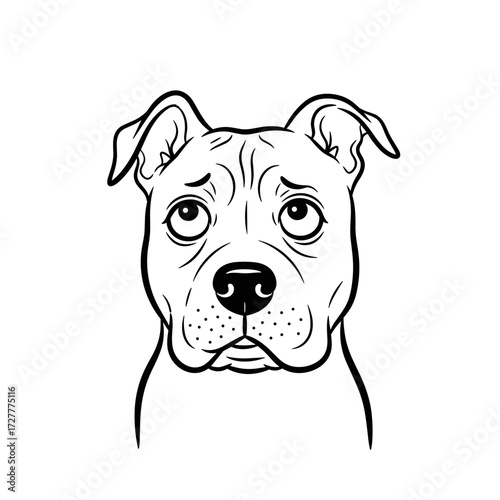 Gentle Dog Portrait: Expressive Mastiff