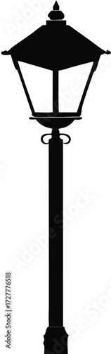 street lamp vector, light post silhouette
