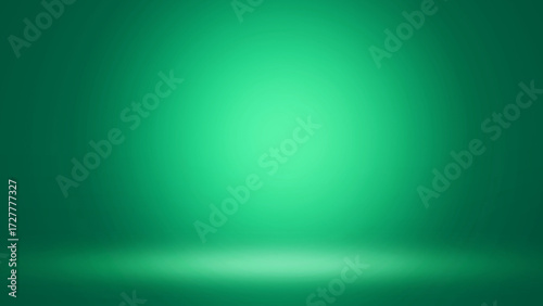 Green spotlight background for stage, studio, presentations